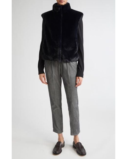 Herno Black Faux Fux Vest