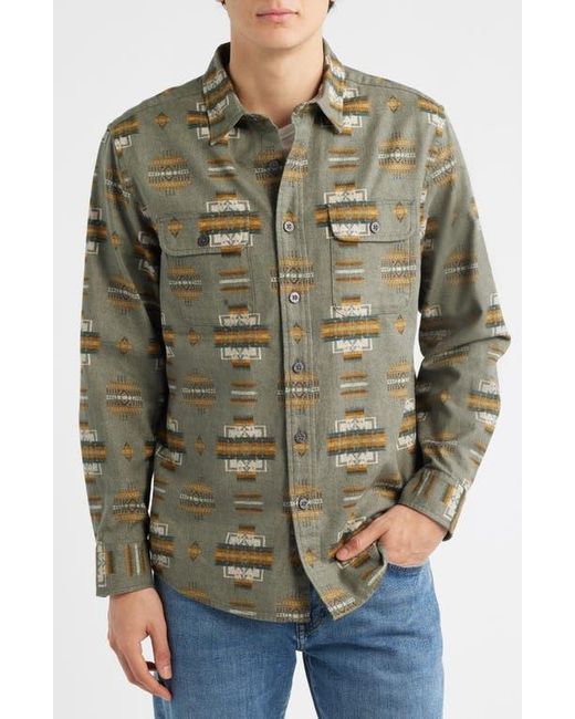 Pendleton Green Tanner Twill Button-Up Shirt for men