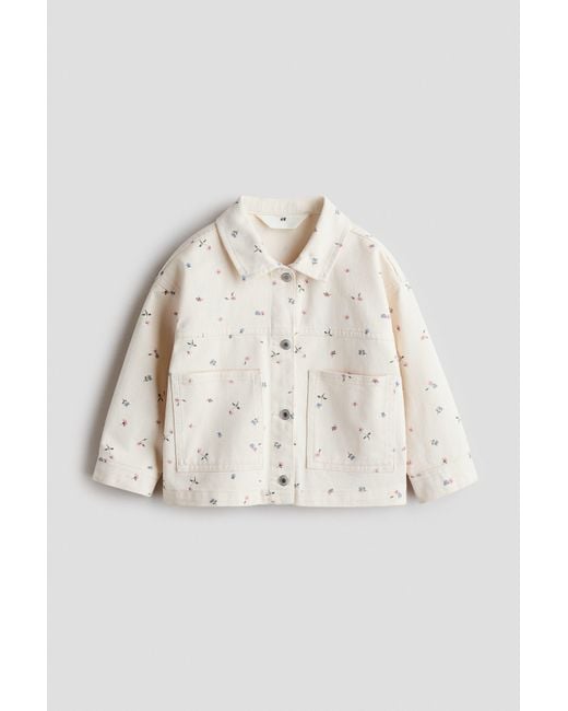 H&M Natural Patterned Twill Jacket