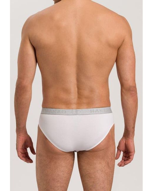 Hanro White Cotton Essentials 2-Pack Cotton Briefs for men