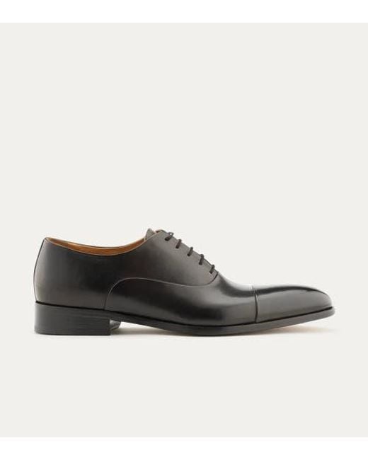 Ace Marks Black Griffin Cap Toe Oxford for men