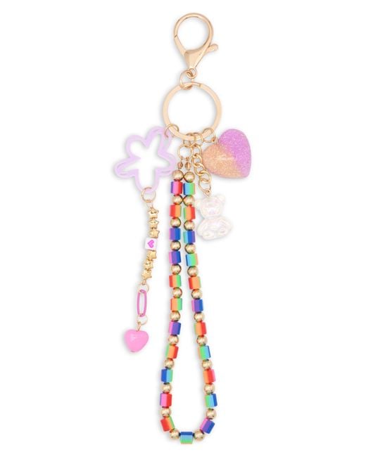Ruby & Ry White Beaded Bag Charm