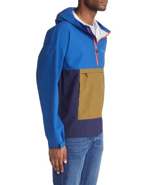COTOPAXI Blue Cielo Water Resistant Hooded Pullover Jacket for men