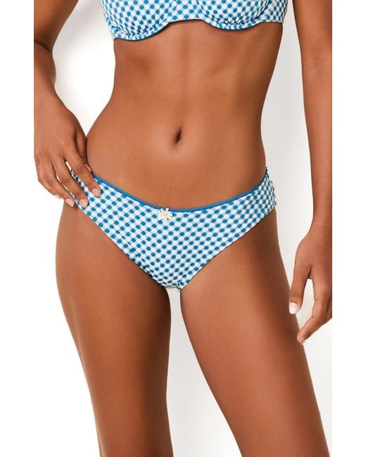 Solid & Striped Blue Daphne Rickrack Trim Bikini Bottoms