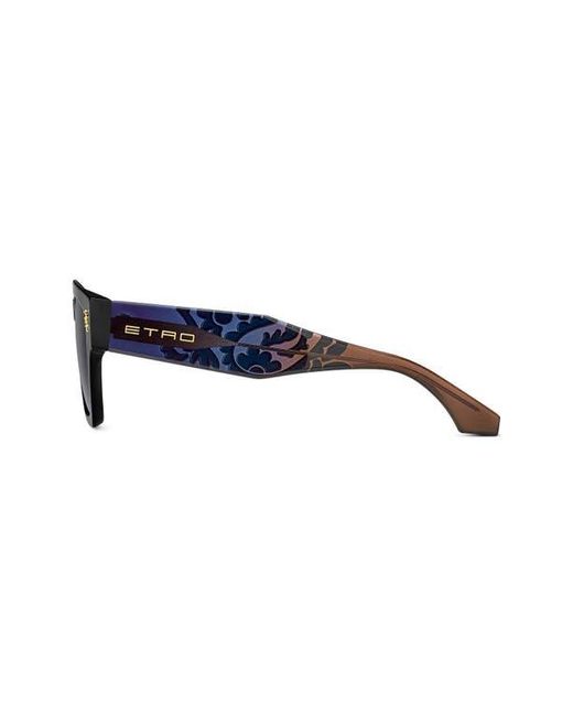 Etro Black 55Mm Gradient Rectangular Sunglasses