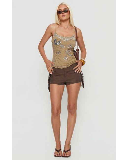 Princess Polly Brown Devondra Sequin Camisole