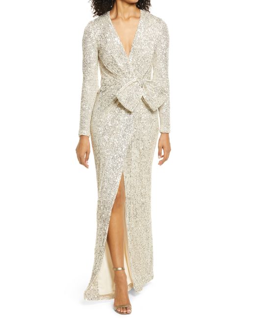 eliza j sequin gown