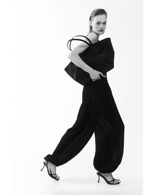 H&M Black Balloon Drawstring Trousers