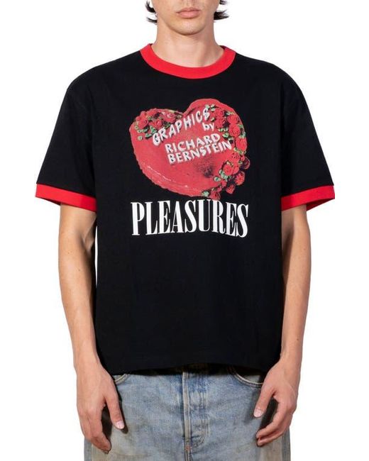 Pleasures Black X Richard Bernstein Cake Ringer Graphic T-Shirt for men