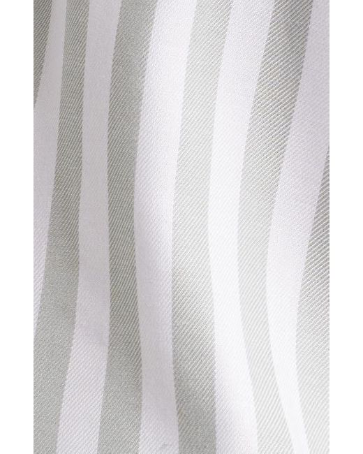 Beach Lunch Lounge White Kaiana Stripe Short Sleeve Button-Up Shirt