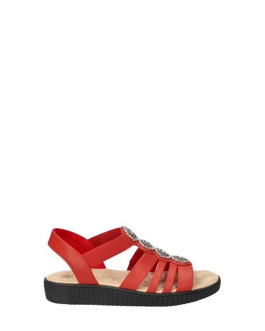 Easy Street Red Samira Embellished Sandal