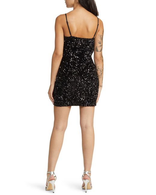 BP. Black Night Out Sequin Camisole Dress