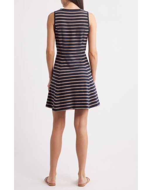 Nation Ltd Black Jayna Stripe Sleeveless Fit & Flare Minidress