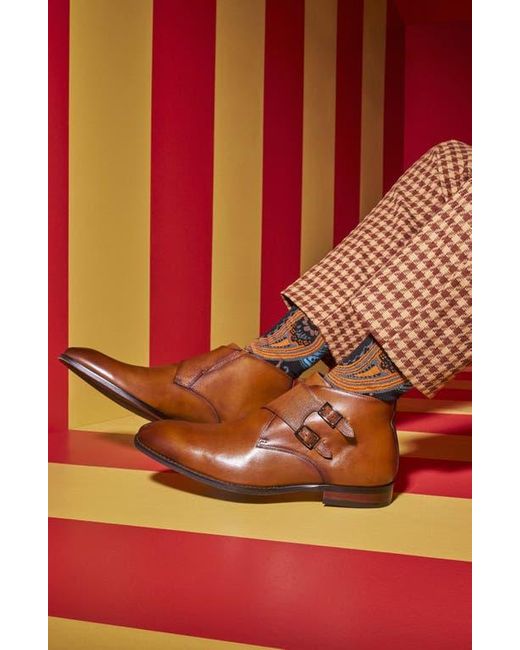 Stacy Adams Brown Kaius Double Monk Strap Boot for men