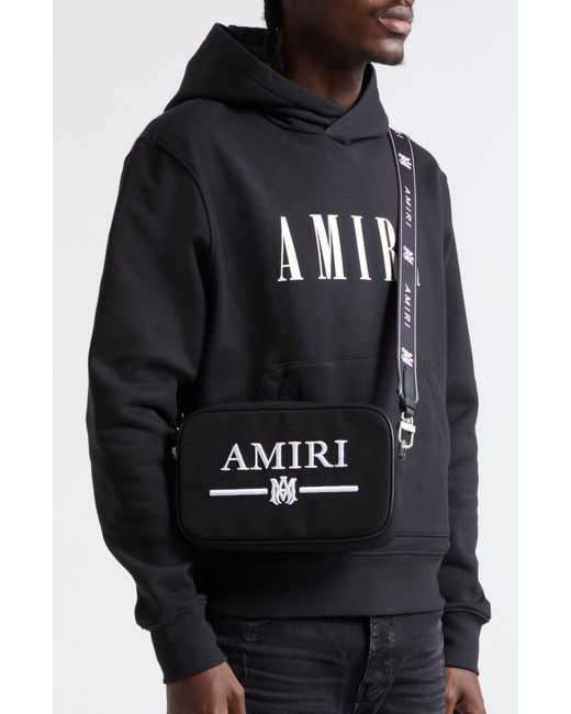 Amiri Black Ma Bar Logo Crossbody Camera Bag for men