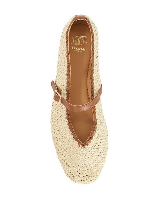 Dune Natural Haloha Mary Jane Flat