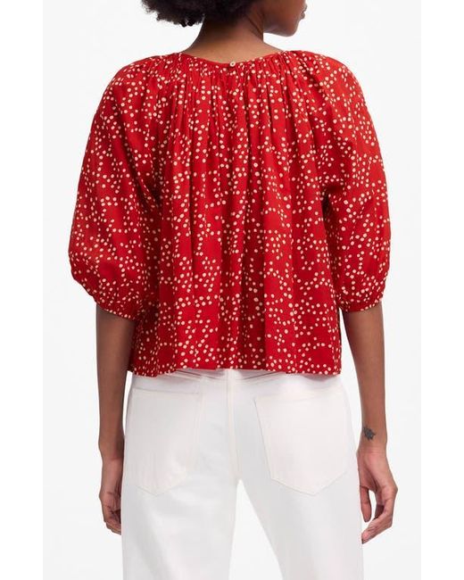 Madewell Shirred Puff-Sleeve Top