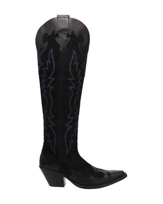 Dingo Black Drama Queen Over The Knee Western Boot
