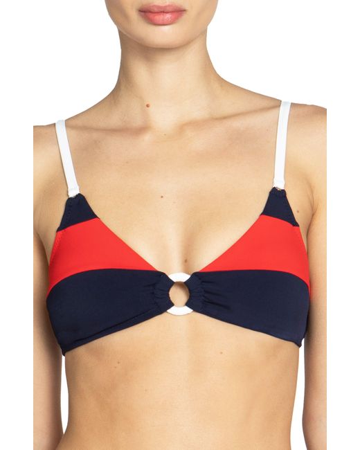 Robin Piccone Blue Babe Triangle Bikini Top