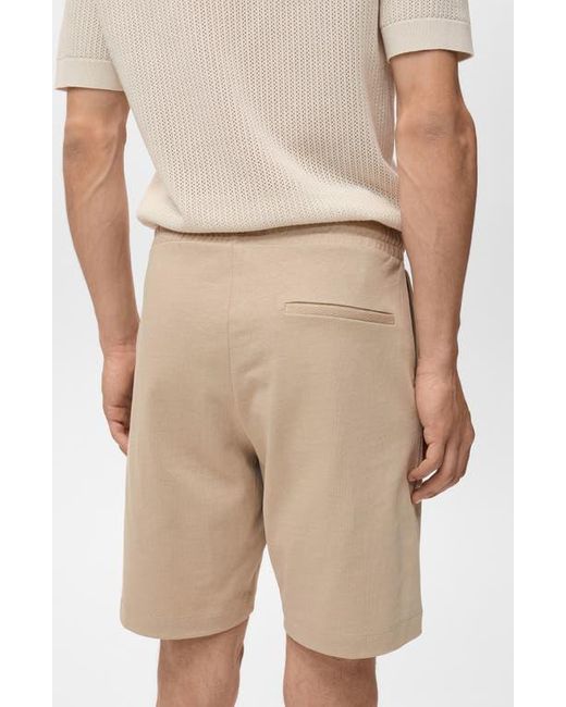 Mango Natural Drawstring Cotton Bermuda Short for men
