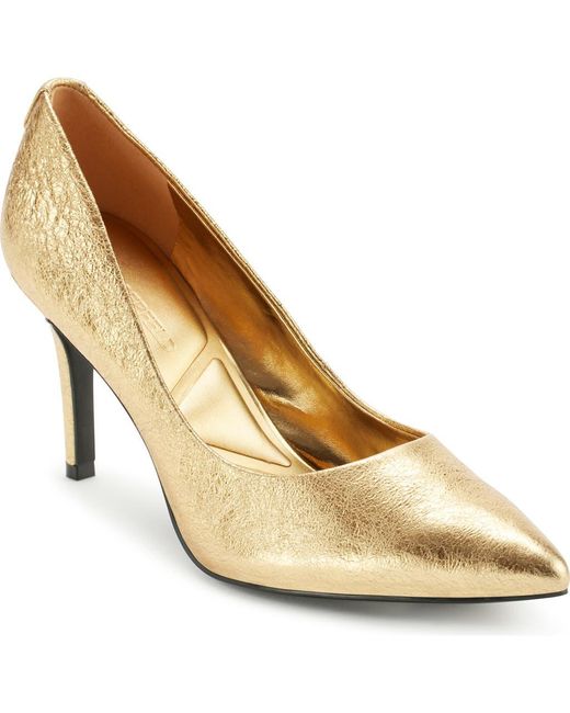 Karl Lagerfeld Metallic Royale Pointed Toe Pump