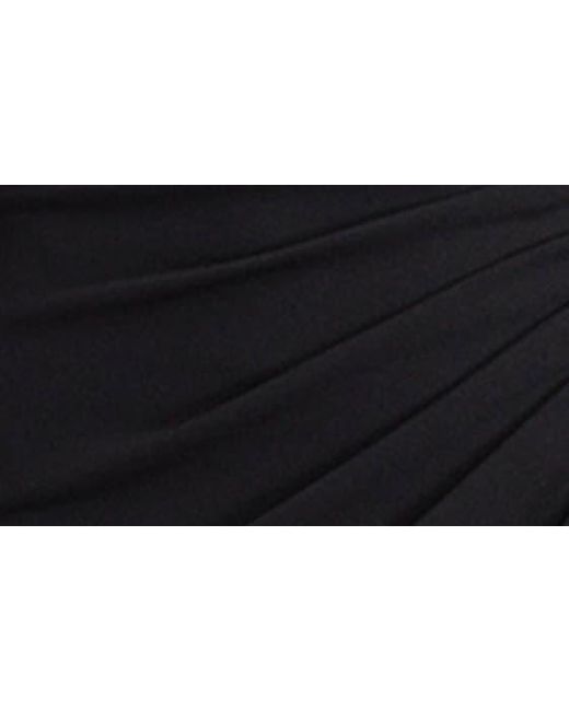 Tadashi Shoji Black One-shoulder Side Slit Gown