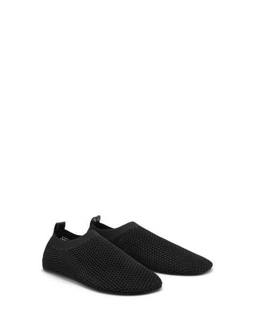 Mango Black Soft Mesh Flat