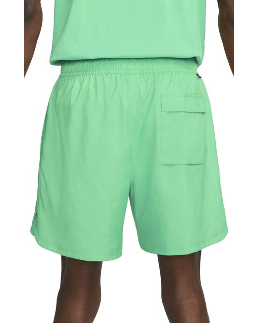 Nike Green Woven Lined Flow Shorts for men