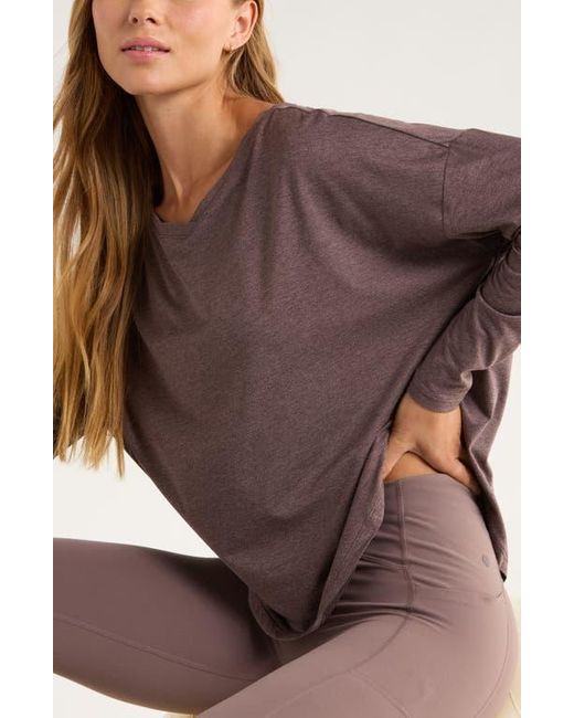 Zella Purple Restore Soft Long Sleeve Relaxed T-Shirt