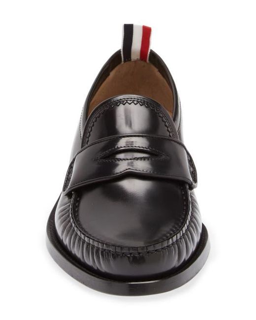 Thom Browne Black Varsity Penny Loafer for men