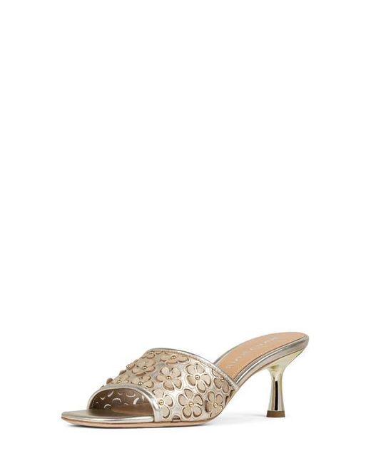 Donald J Pliner White Rikki Kitten Heel Slide Sandal