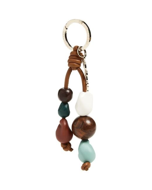 Longchamp Metallic Beaded Key Chain