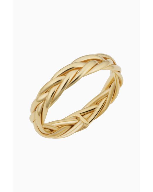 Oradina Metallic 14K Solid Caesar Stack Ring
