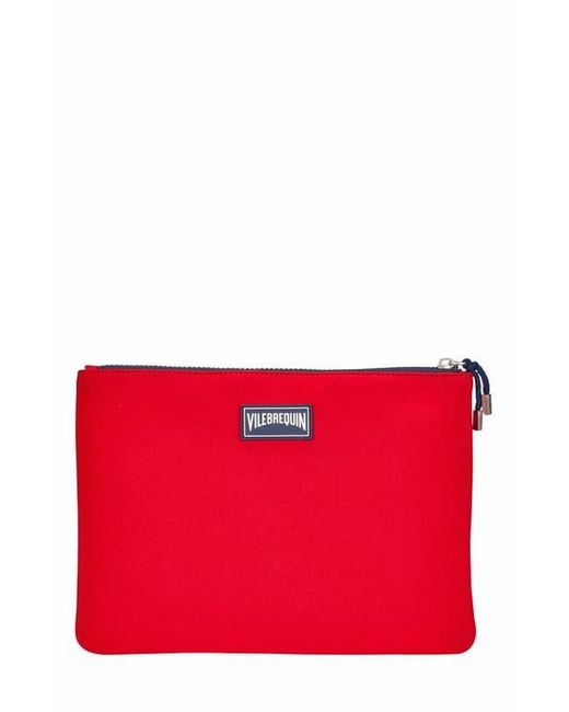 Vilebrequin Red Turtle Neoprene Zipped Beach Pouch