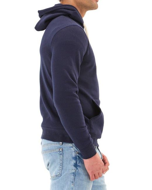 Threads For Thought Blue Fleece Pullover Hoodie for men