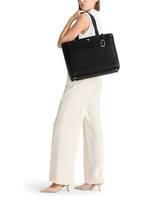 Tumi Black Large Vail Leather Tote