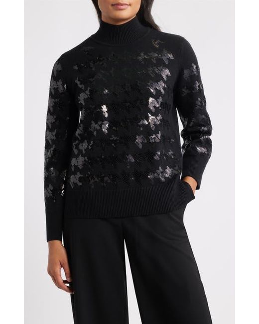 Max Studio Women's Mock Neck Sweater - Cozy & Classy Jacquard Knit Top