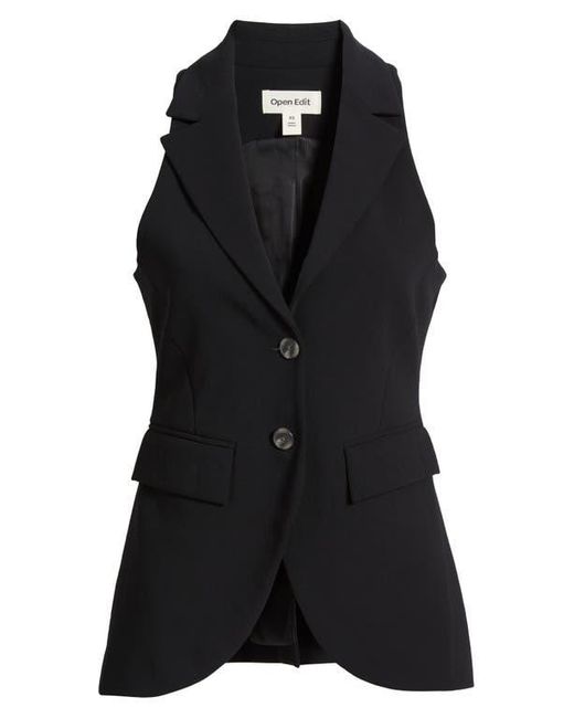 Open Edit Black The Curator Notched Lapel Vest