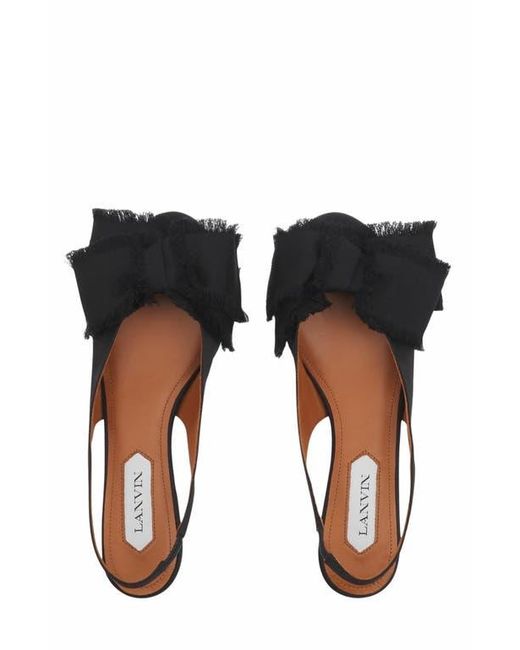 Lanvin White Slingback Ballerina Flat