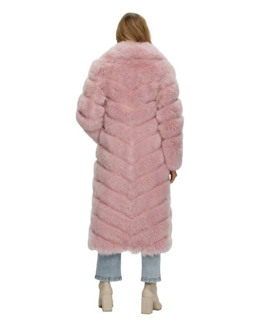 Gorski Red Select Cashmere Goat Diagonal Coat
