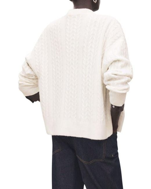 Mango Multicolor Cable V-Neck Cardigan