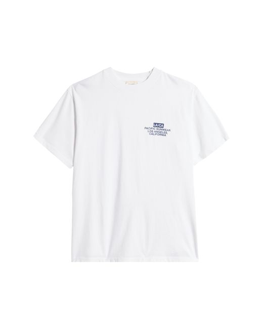 PacSun White 1980 La Cotton Graphic T-shirt for men