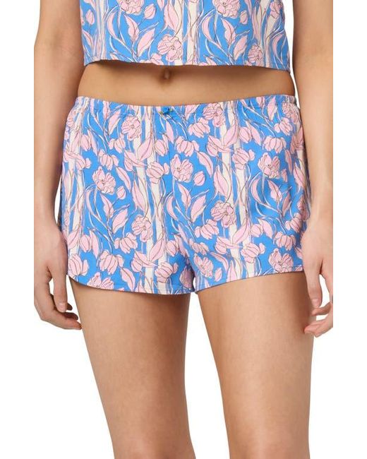 Florence By Mills Blue Relaxed Fit Pajama Shorts