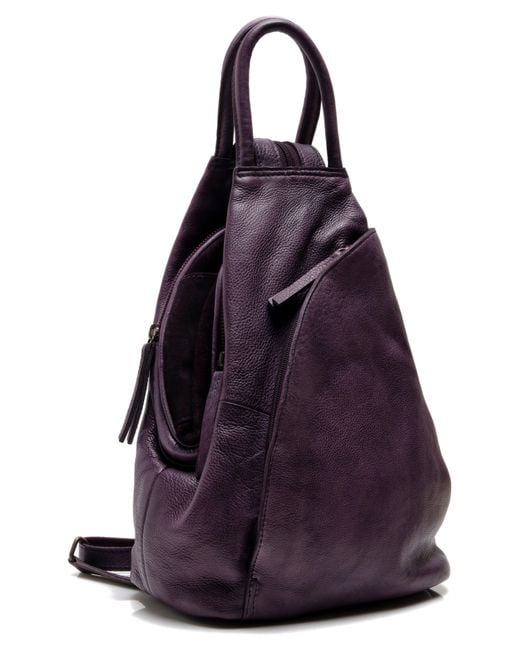 Free People Purple We The Free Soho Convertible Leather Backpack