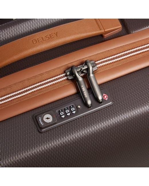 Delsey Paris Brown Chatelet Air 2.0 Medium Checked-26 Inch Hardside Luggage Trunk With Spinner Wheels