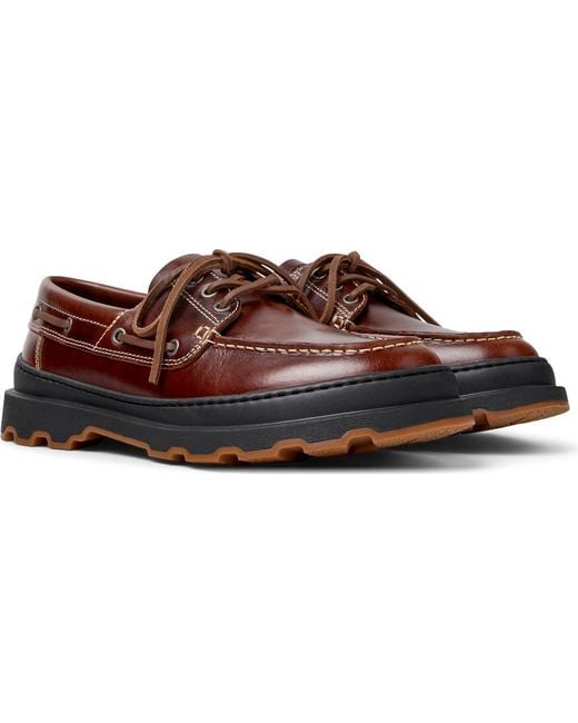 Camper Brown Brutus Moc Toe Loafer for men