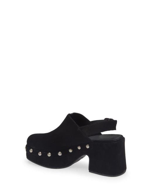 Chocolat Blu Black Harley Slingback Platform Clog