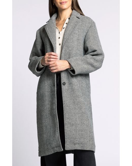 Thread & Supply Gray Catalina Herringbone Coat