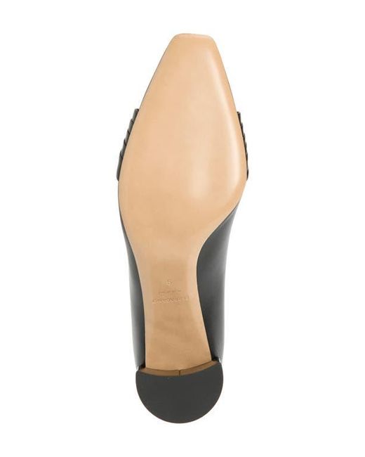 Ferragamo Black Tillya Square Toe Pump