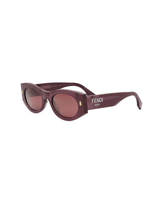 Fendi Pink Roma 52mm Oval Sunglasses